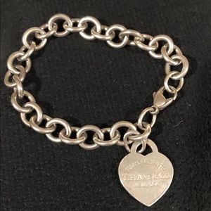 Tiffany and co sterling silver heart bracelet.